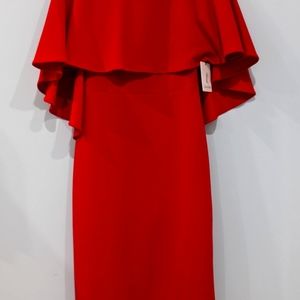 Calvin Klein Popover-Cape Sheath Dress